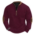 thumbnail image 2 of Blusas y camisas de manga larga con cuello redondo Sudadera con capucha de cuello redondo para hombre Jersey estampado Blusa de poliéster de manga larga para hombre, 2 of 4