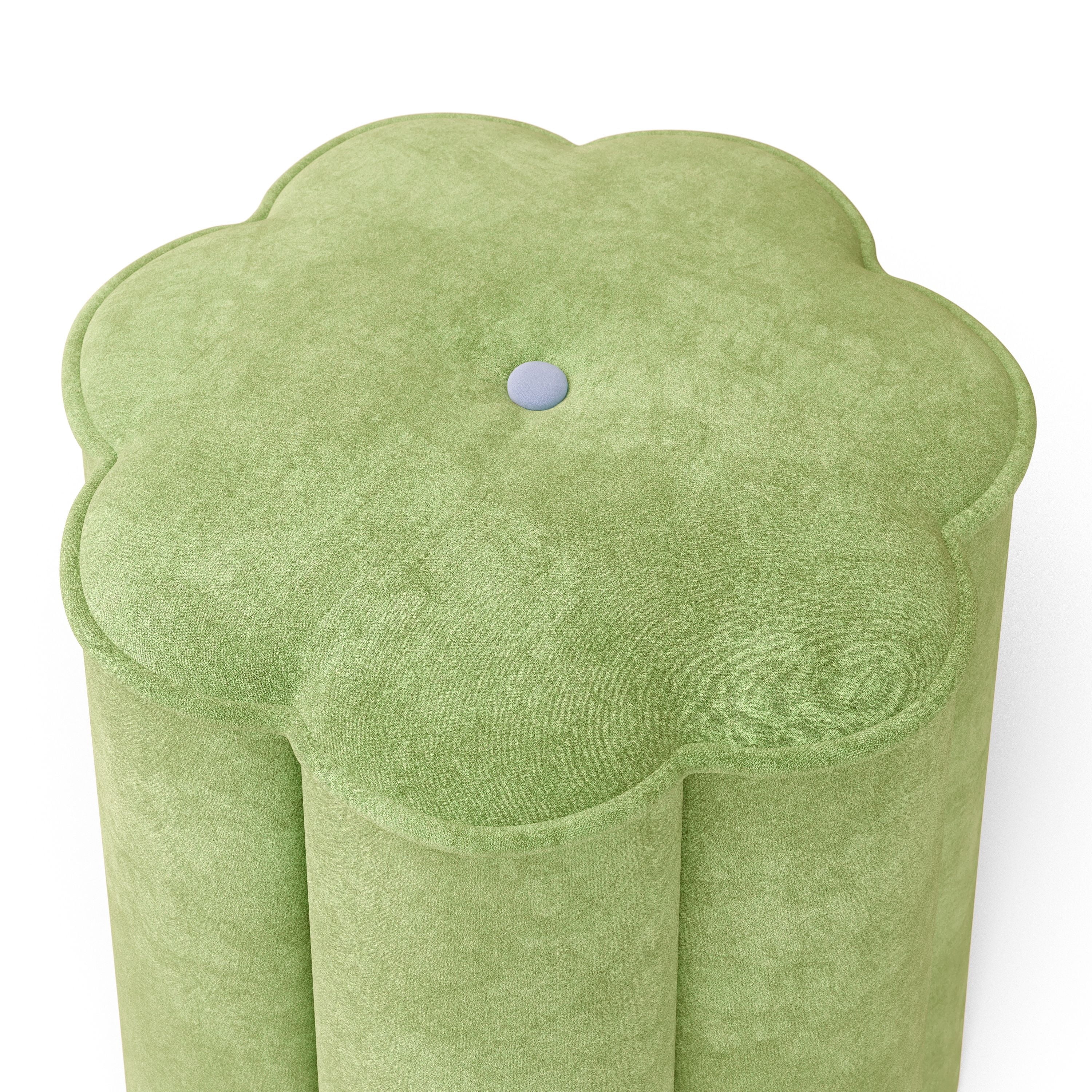 Mainstays Kids Flower Petal Ottoman, Green