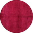 thumbnail image 1 of Ahgly Company Indoor Round Abstract Pink Modern Area Rugs, 8' Round, 1 of 4