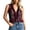 Red, variant on Boho Tank Tops for Women Summer Lightweight Mesh Half Zip Ruffle V Neck Sleeveless Shirt Casual Blouse