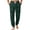 Dark Green, variant on Men's Drawstring Pocket Cuffed Casual Pants with Christmas Print, Ideal for Home Sleep and Lounge Wear, Featuring Elastic Waistband and Comfortable Fabric,Dark Green L