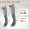 thumbnail image 4 of JASGOOD 6 Pairs Athletic Compression Socks for Men and Women Knee High Stocks for Running, Travel, and Cycling, 4 of 5
