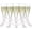 Clear, variant on 48 Pack Champagne Flutes Plastic Disposable - Gold Glitter Flute Glasses for Champagne, Mimosa Bar, New Year's Eve 2025 Party Supplies, Wedding, Shower, Event - 4.5 oz Fairy Stemware