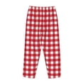 thumbnail image 5 of Haiem Red Checkboard Women's Pajama Pants Ultra Lightweight Pjs Bottoms Sleepwear Bottom Pants With Pocket Drawstring-Small, 5 of 7