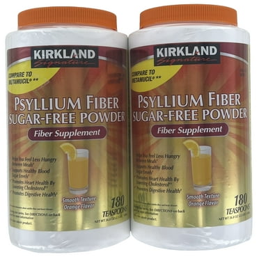 KS Psyllium Fiber Sugar Free 180 Teaspoons - 2 Pack