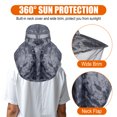 thumbnail image 2 of ASTRAEA Mosquito Head Net Hat with Neck Flap, Wide Brim Sun Hat UPF 50+ UV Protection Safari Cap for Men Women Outdoor Fishing Hiking Gardening, Camouflage Black, 2 of 8