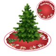 thumbnail image 1 of Alfombra de falda de árbol de Navidad, decoración de Año Nuevo, adornos de falda de árbol, suministros festivos para fiestas, 90CM, 1 of 4