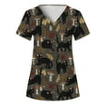 thumbnail image 2 of Womens Camo Blouses Short Sleeve Camouflage Print with Pockets T Shirt Summer V Neck Casual Loose Fit Tops 2026, 2 of 4