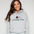 thumbnail image 4 of Everything Is Fine Melted Snowman - Hoodie, 4 of 6