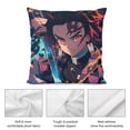 thumbnail image 5 of Demon Slayer Pillow Case Soft Pillow Cover Pillowcase Decorative Cushion Cover Home Decor 24 "x24 ", 5 of 8