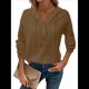 thumbnail image 1 of Sudadera Informal de Punto Gofre para Mujer 2025, Suéter de Cuello en V con Botones Extragrandes y Capucha con Cordón. Marrón L, 1 of 7