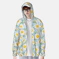 thumbnail image 2 of Daiia Daisies Flowers UPF 50+ Sun Protection Hoodie Jacket Lightweight Long Sleeve Sun Shirt for Women Men with Pocket Hiking Outdoor-Medium, 2 of 7