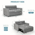 thumbnail image 4 of Bonzy Home Pull-Out Sleeper Sofa Bed with Adjustable Backrest – Modern Convertible 3-in-1 Couch for Living Room & Bedroom, Easy Assembly, 4 of 7