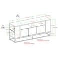 thumbnail image 4 of Contemporary 3-Door Metal & Wood TV Stand for TVs upto 65" Slate Gray/Graphite, 4 of 5