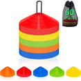 thumbnail image 1 of Set de 60 Conos de Agilidad para Fútbol con Bolsa de Transporte y Soporte, Conos Deportivos Multicolor para Entrenamiento de Fútbol, Baloncesto y Carreras de Obstáculos, 1 of 5