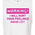 thumbnail image 3 of Instant Message - Warning I Will Hurt Your Feelings - Women's Cropped Graphic T-Shirt, 3 of 6