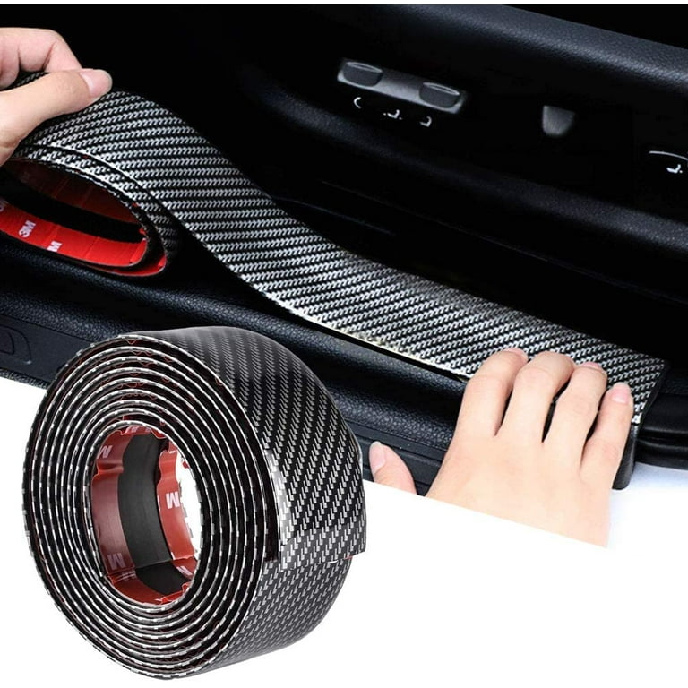 4D Carbon Fiber Trunk Protection Strip Rear Guard Bumper Sticker Panel  Protector