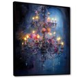 thumbnail image 2 of Designart "Dusk s Whirling Chandelier II" Glam Floater Framed Canvas Art Print, 2 of 7