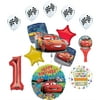 Cars Lightning McQueen 1st Birthday Party Supplies Sing A Tune Balloon Bouquet Decorations