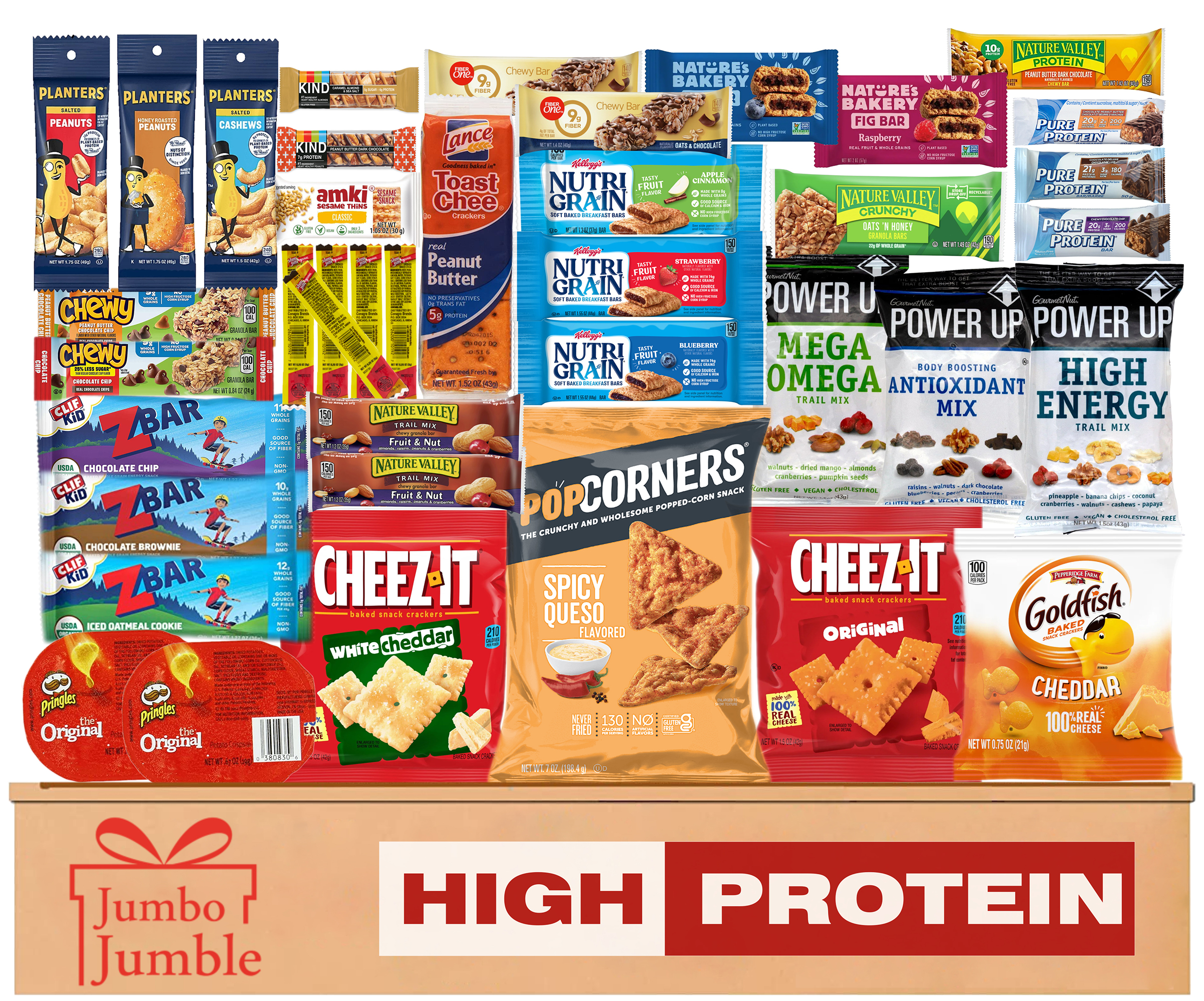 JUMBO JUMBLE HighProtein Snack Box (40 Count) Perfect PreWorkout