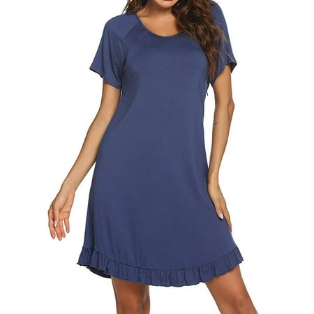 

Akklian Maternity Dress Maternity Clothes for Women Solid Short Sleeve Breast-Feeding Dress Summer Savings Clearance