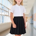 thumbnail image 2 of mgoYE Girls Knee Length Skirts | A Line Skirt | Uniform Skirts Back to School Outfits for Playtime Size 2-17 Years(Black,10-11 Years), 2 of 4