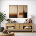 thumbnail image 2 of Framed Canvas Print Abstract Wall Art Set of 2 Neutral Decorative for Living Room Bedroom - 24"x36"x2 NATURAL, 2 of 8