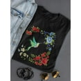 thumbnail image 3 of Hummingbird And Flowers. T-Shirt Women -SPIdeals Designs, Female Large, 3 of 4