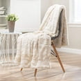 thumbnail image 2 of Chanasya Fuzzy Faux Fur Throw Blanket - Light Weight Blanket for Bed Couch and Living Room Suitable for Fall Winter and Spring (50x65 Inches) Taupe, 2 of 7