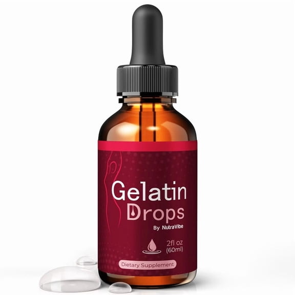 Gelatin Drops – Daily Liquid Formula with a Clean, Natural Blend to Support Natural Flow, Balanced Levels & Healthy Circulation | Convenient for Consistent Use (30 Servings)