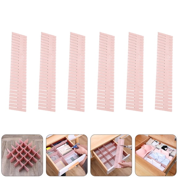 LABSERRON 20Pcs Multipurpose Plastic Drawer Separators Adjustable for Home Drawer Organization