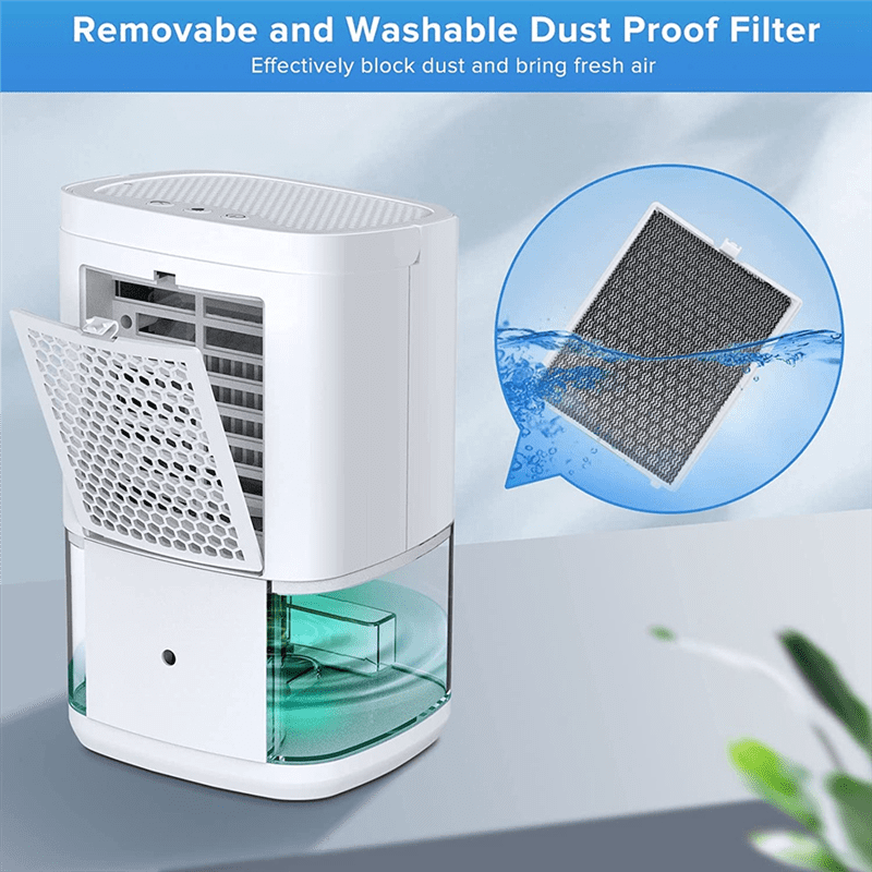 Dehumidifier, Dehumidifiers for Home 35Oz Dehumidifier for Bathroom 2500 Cubic Feet(280 Sq Ft) US Plug,1 x dehumidifier,White
