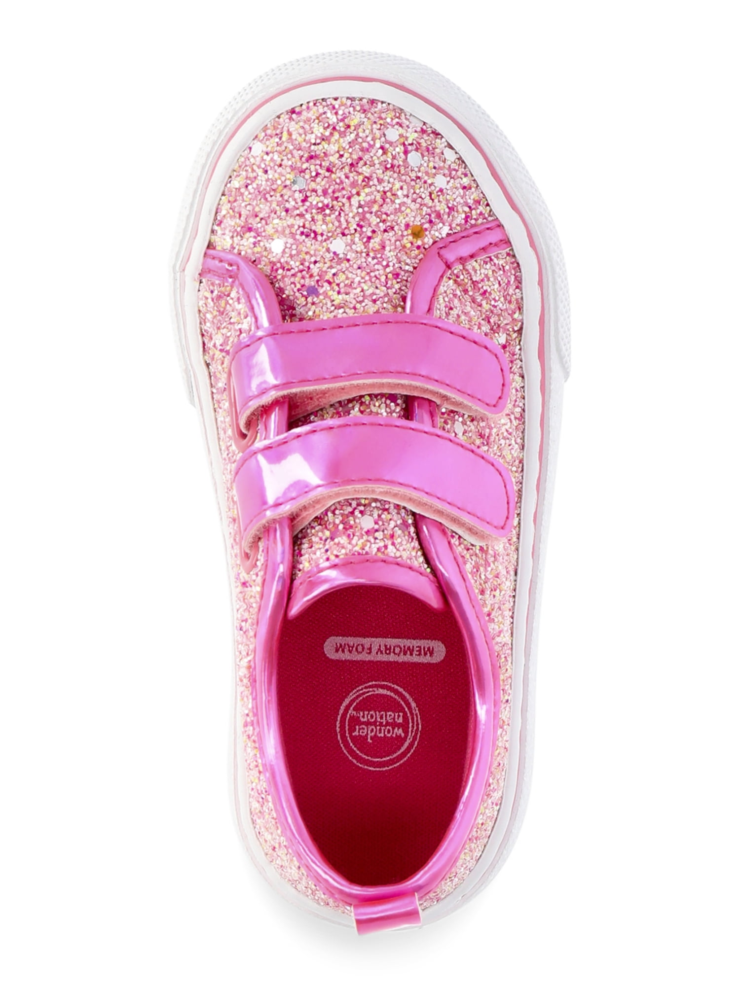 Wonder Nation Toddler Girls Canvas Skate Sneakers