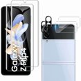 thumbnail image 1 of ccwonima [2 Sets 6 Pack] for Samsung Galaxy Z Flip 4 Screen Protector,Internal Flexible EPU Screen Protector and Tempered Glass Camera Lens Protector, Scratch Resistant, High Definition Bubble Free, 1 of 1