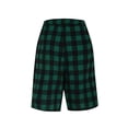 thumbnail image 6 of Miluxas Womens Plaid Lounge Sets 2 Piece V Neck Short Sleeve Button Up Shirt and Drawstring Shorts House Sets Beach Vacation Outfits Green, 6 of 8