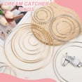 thumbnail image 4 of Uxcell 2Pcs Dream Catcher Rings, 13.8" Metal Hoops for Crafts Wreath Hoop Rings for Wall Hanging Crafts Home Decorations DIY Wedding Wreath Decor, Gold 13.5, 4 of 7