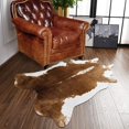 thumbnail image 4 of shiyou-Faux Cowhide Rug Small Cow Print Rugs Western Decor Animal Rugs for Living Room Bedroom, Kahqi(70x110cm,27x43in), 4 of 4