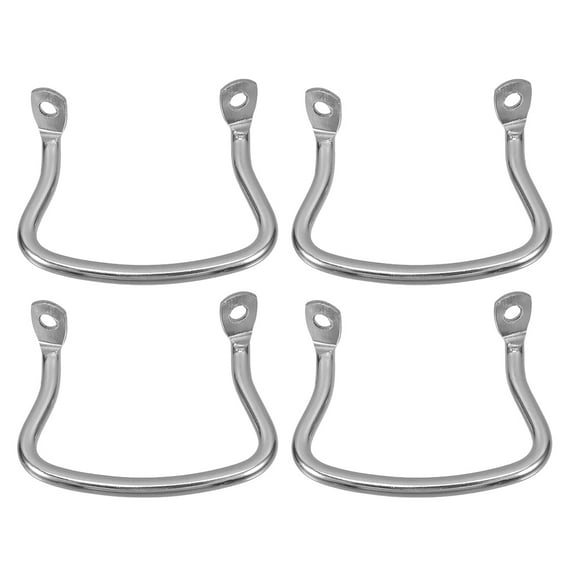 Hemoton  4 Pcs Stainless Steel Frying Pan Pot Short Side Handles Silver