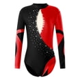 thumbnail image 6 of iiniim Kids Girls Metallic Long Sleeve Backless Dance Leotard with Diamond Printed Jumpsuit, 6 of 7