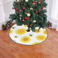 thumbnail image 2 of FMSHPON Cartoon Bees Sunflowers Blossom Xmas Christmas Tree Skirt Stand Mat for Holiday Party Decoration Indoor Outdoor 36 inches, 2 of 3