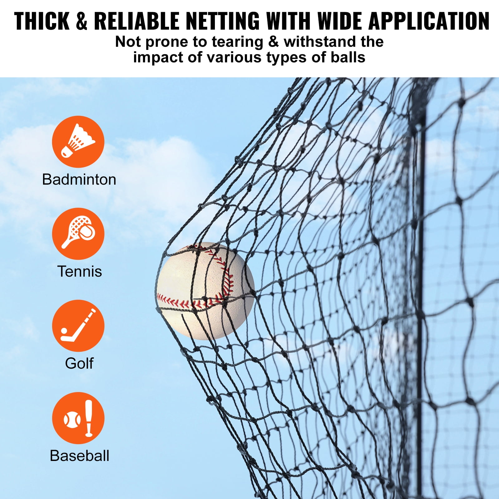 Filet D'entraînement Baseball/softball 7x7 Ft - Avec 2 Zones De Frappe, Tee Et Sac De Transport