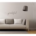 thumbnail image 3 of Kitchen Décor Grateful Cursive Lettering Wall Decals Sticker 23x7-Inch Castle Gray, 3 of 5