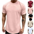 thumbnail image 3 of zfhfof Men's Muscle Slim T Shirt Fashion Short Sleeve Crewneck Compression Shirt Gym Workout Athletic Tee Shirts, 3 of 3