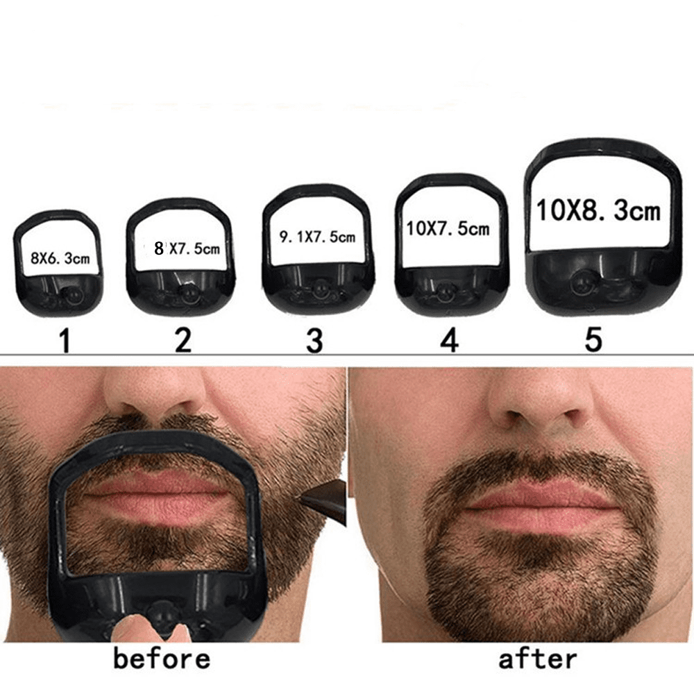 Beard Shaper Kit Antiskid Template Goatee Mustache Styling Tool Black ...