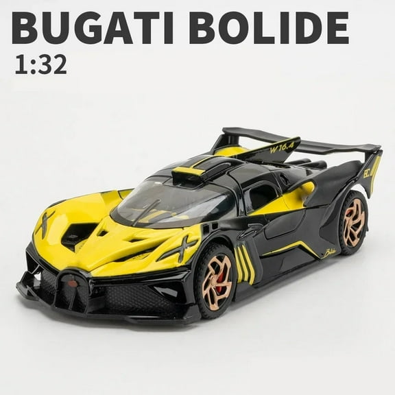 1/32 Bugatti Bolide Alloy Sport Car Model Toys Simulation Diecasts Metal Vehicle With Sound Light Pull Back Decoration Boy Gifts