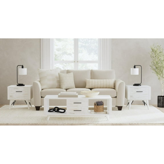 Picket House Furnishings Westwood End Table in Rustic White