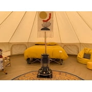 Outdoor Waterproof 4-Season Cotton Canvas Yurt Tent 5M/16.4ft Bell Tent With Stove Hole (Side Wall), For Family Glamping