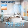 thumbnail image 2 of Ultra-Quiet 42dB |12000 BTU 19 SEER Ductless Mini-Split Air Conditioner Heat Pump | 3-in-1 Cooling, Heating & Dehumidifying | 230V White Inverter AC System | Includes 10ft Pre-Flared Line Set, 2 of 6