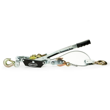 Along Power Puller 3 Hooks - Driver Recovery 2-Ton Rachet Come Along Hand Winch - Portable Heavy-Duty Power Cable Puller Tool with 2 Hooks