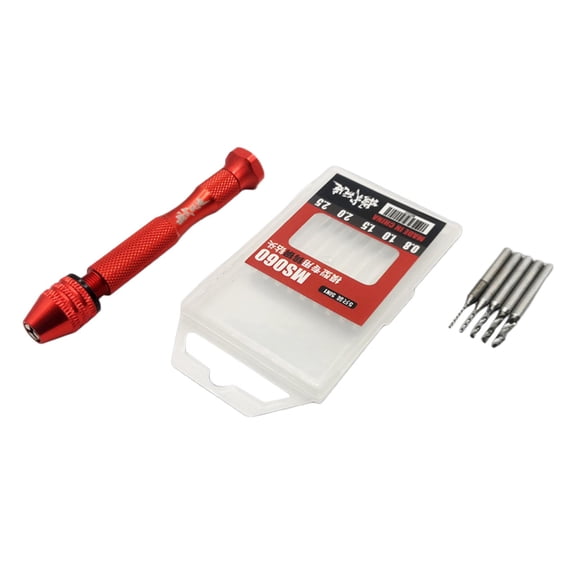 Rushawy Hand Drill Set Twist for Carving Model Making for Metal Wood 1 Set Drill A